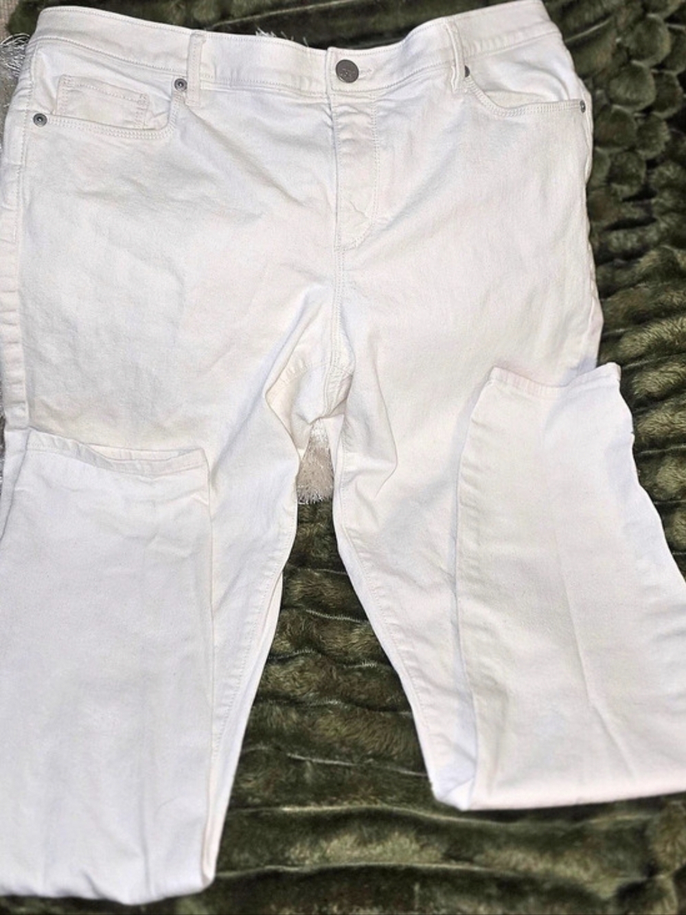 LOFT Modern Skinny Ankle Skinny Ankle Jeans White Waist 32/14 T